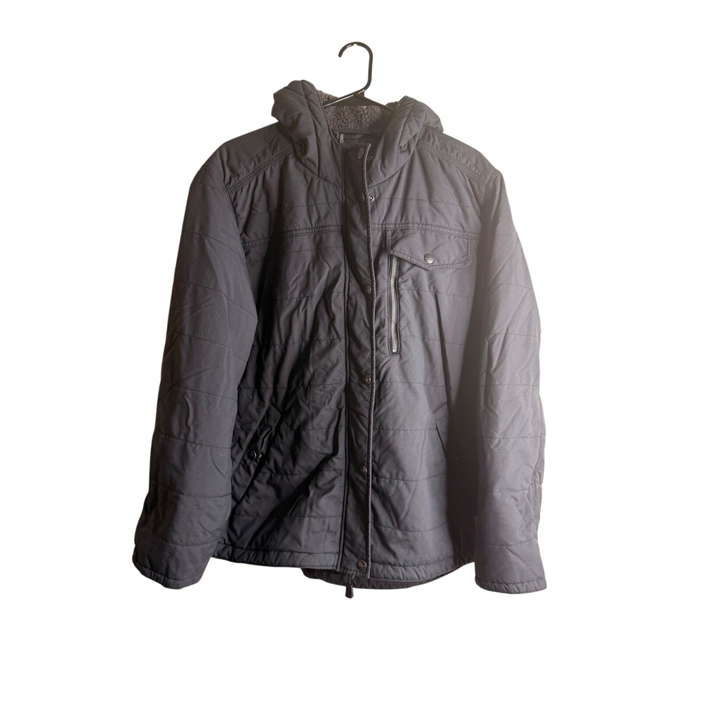 Carhartt 103909 Women 2X Black Sherpa Lined Hooded Nylon Utility Jacket Coat